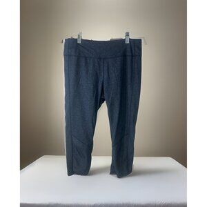 Kyodan Yoga Pants Heather Blue Size Medium Pull On Athleisure Stretch 18” Inseam